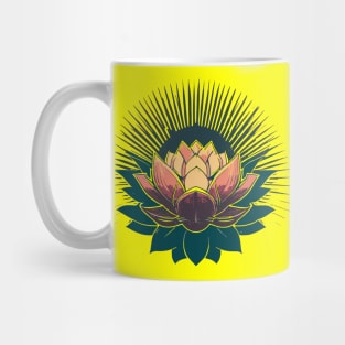 Radiant Lotus: Embrace Optimism and Spread Happiness Mug